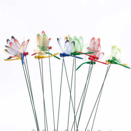 5/10/50pcs Colorful 3D Dragonfly Garden Yard Planter Dragonfly Flower Arrangement Dragonfly Outdoor Decor Flower Pots Decoration
